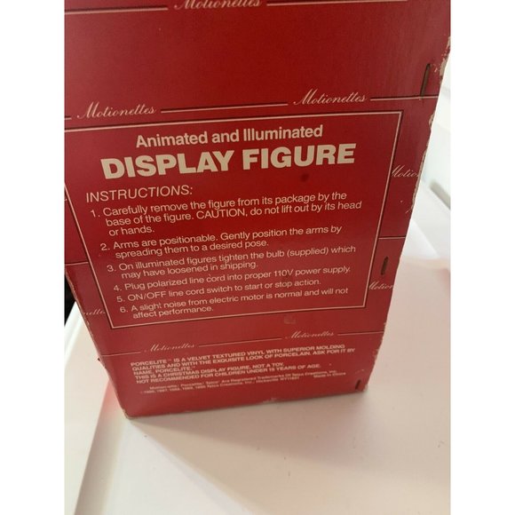 Vintage Animated‎ Mrs SANTA CLAUS Lighted TELCO Motion-ettes Original Box scary - Picture 7 of 11